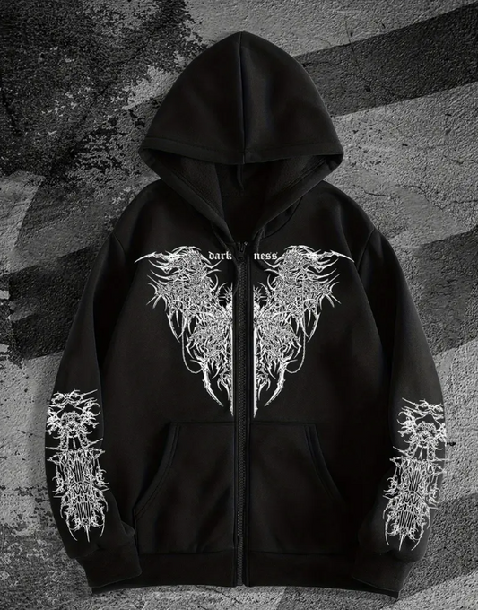 Men’s Gothic Zip-Up Hoodie