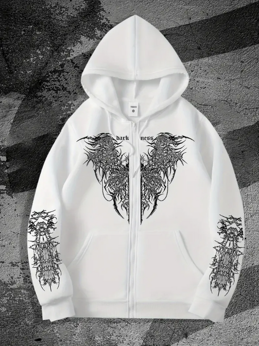 Men’s Gothic Zip-Up Hoodie